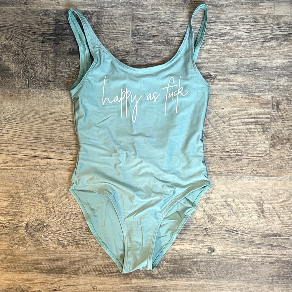 Happy as F**k One Piece Swimsuit